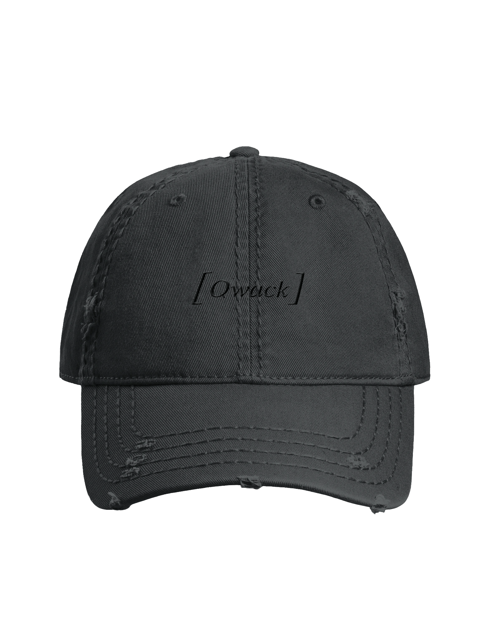 Minimalist Distressed Dad Hat - [Qwack] - Noir product image (1)