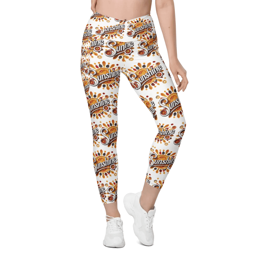 Retro Sunshine Crossover Leggings with UPF 50+ Sun Protection product image (10)