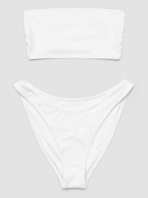 Photo showing All-Over Print Recycled Bandeau Bikini