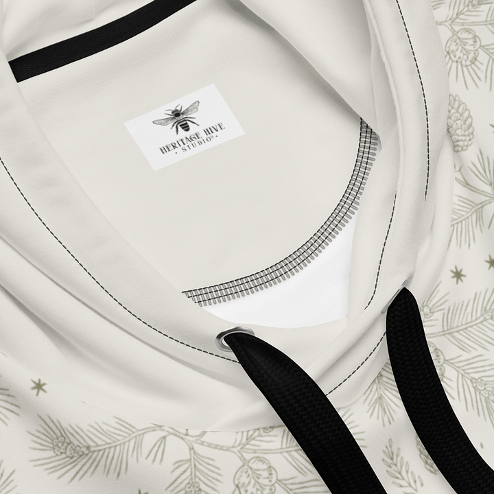 Cozy Cabin in the Woods | Winter Retreat Hideaway Cream Hoodie Unisex product image (2)