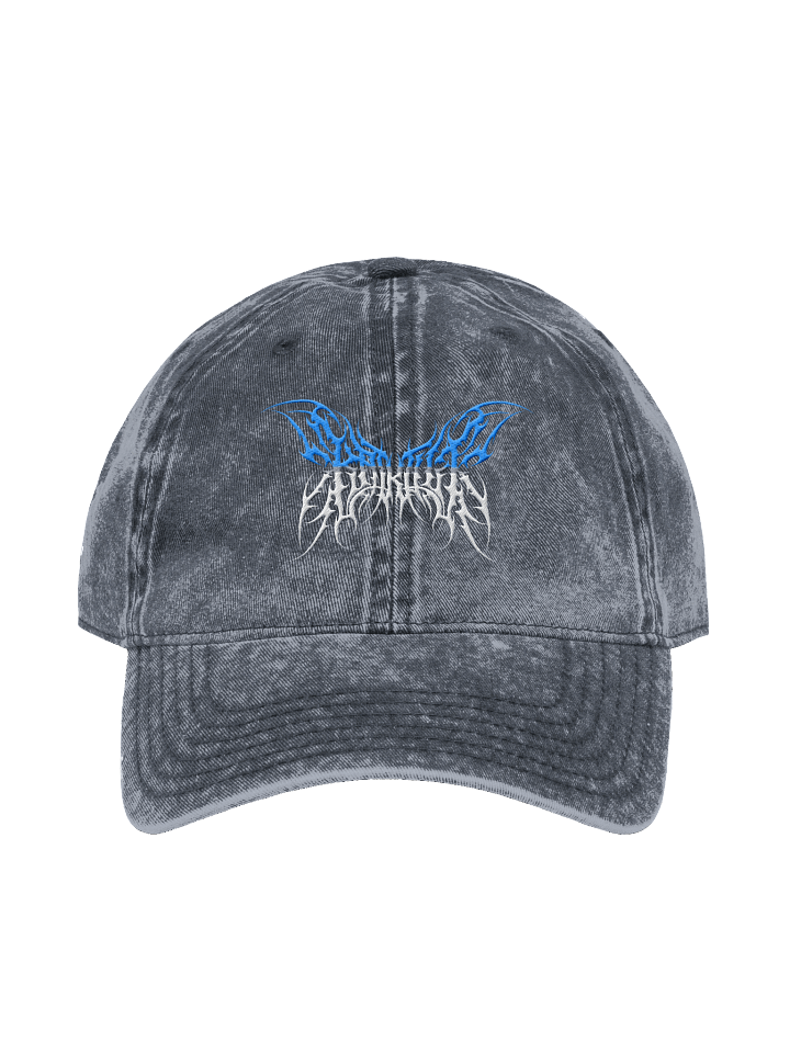 Kat Kult Vintage Wash Dad Hat (Blue & White logo) product image (4)