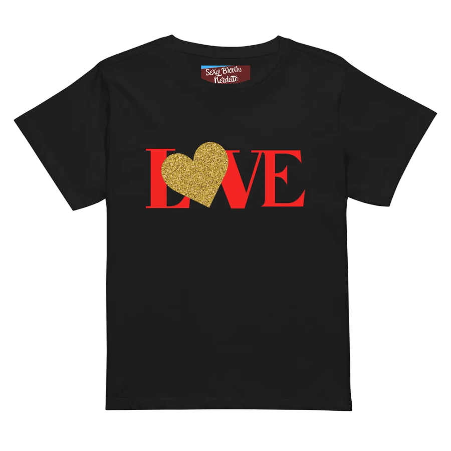 Love in Red Letters with Gold Heart High-Waisted Tee product image (4)