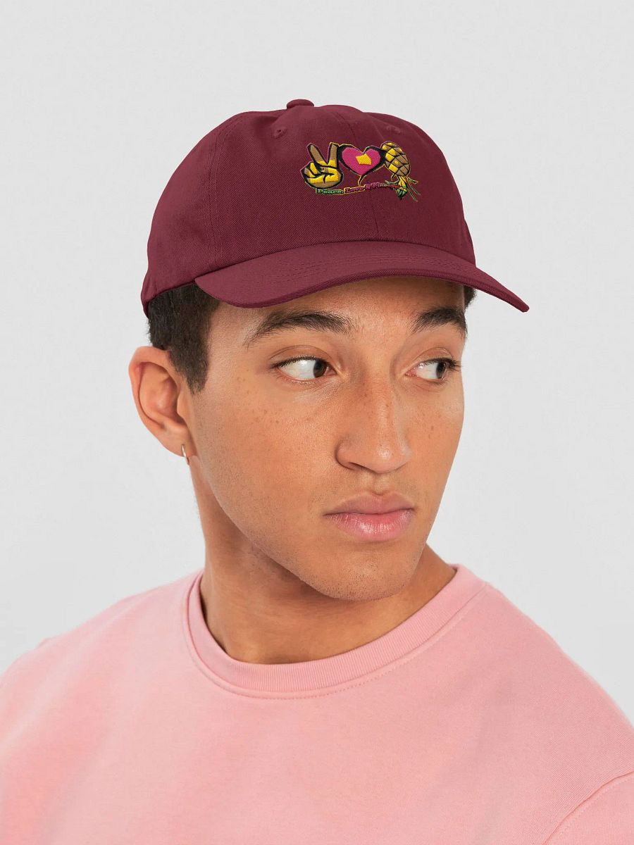 Peace Love & Pineapples embroidered low profile cap product image (41)