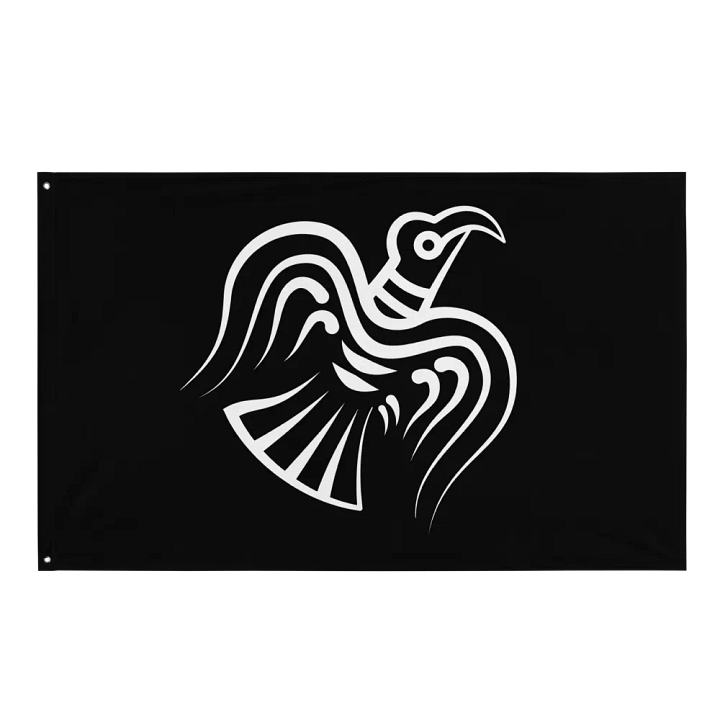 Viking Raven Flag in Black product image (1)