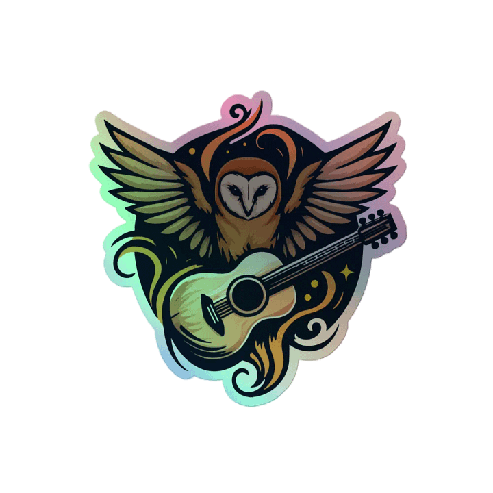 Holographic Owl In Flight Sticker product image (2)