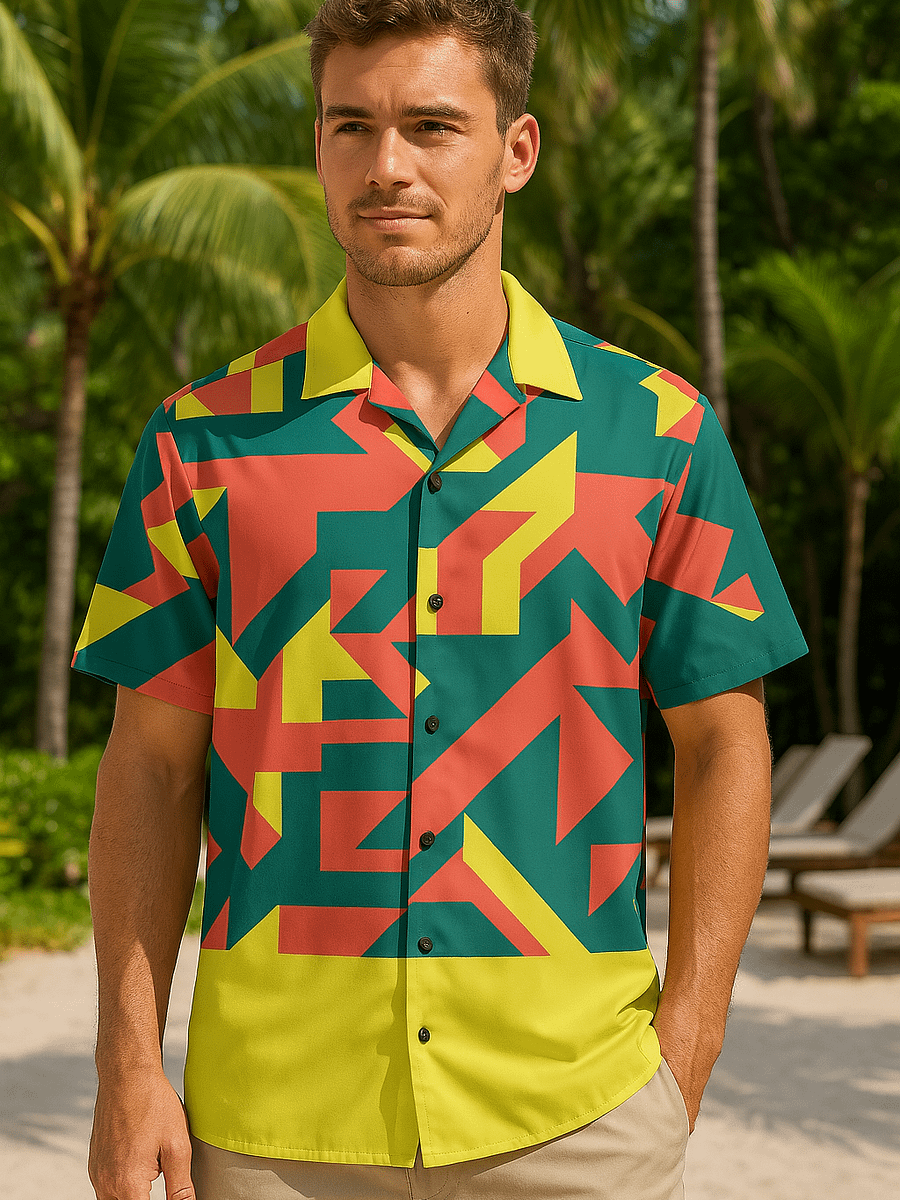 Tropical Geometry Hawaiian Shirt product image (5)