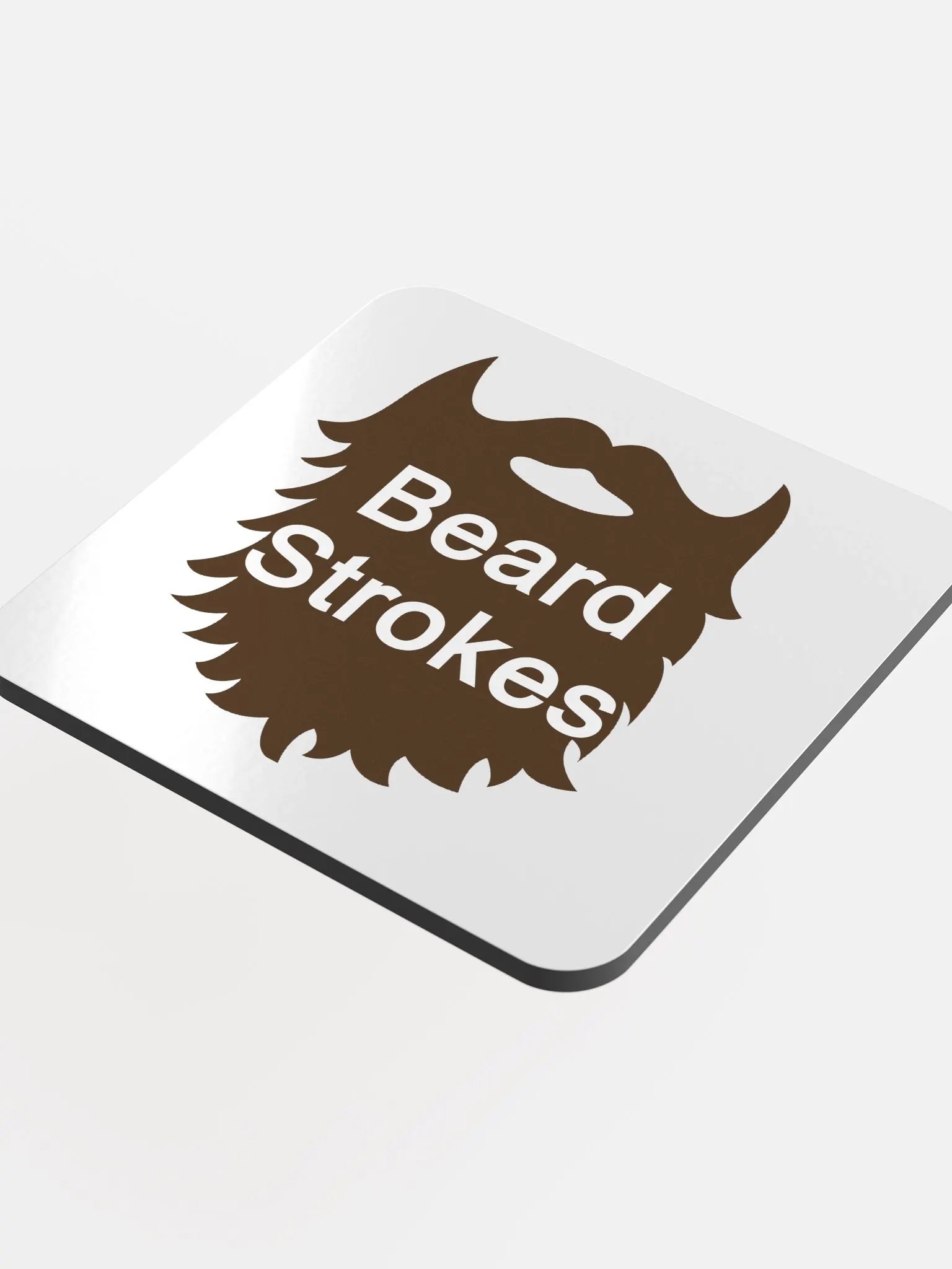 Beard Strokes Coaster (White) product image (4)