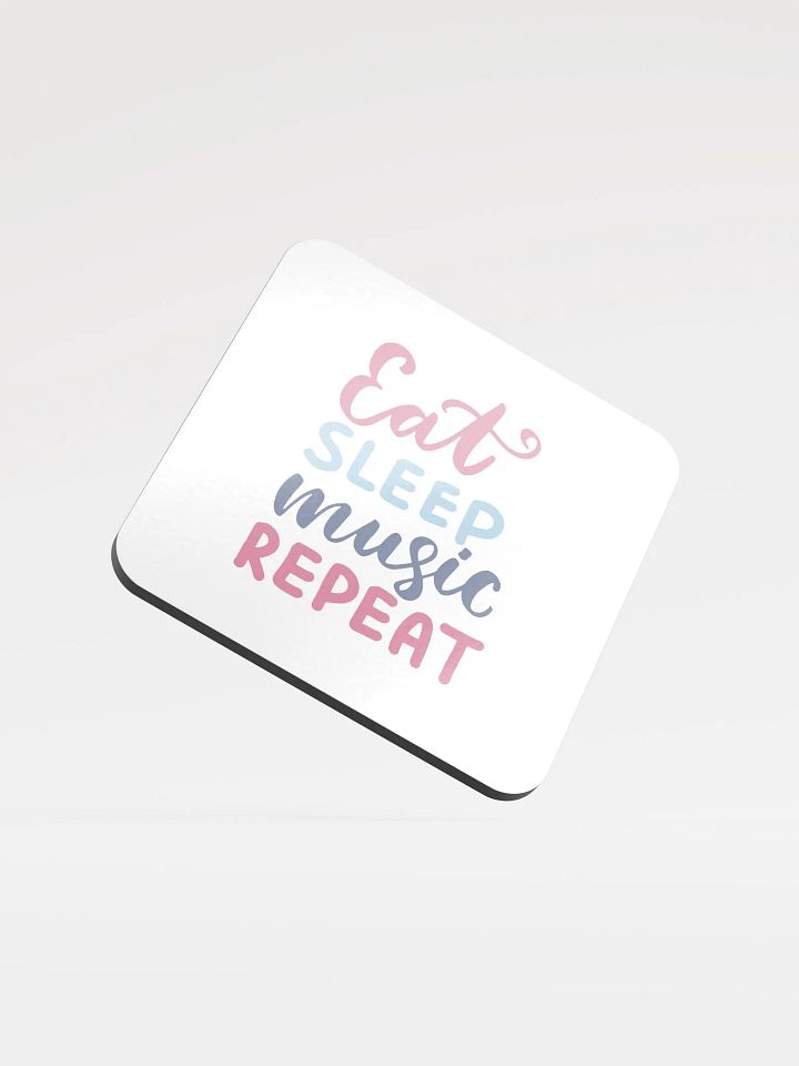 Eat Sleep Music Repeat Cork Coaster product image (1)