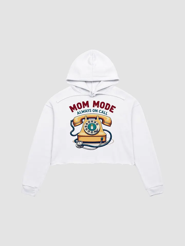 Mom Mode Vintage Phone Crop Hoodie product image (3)