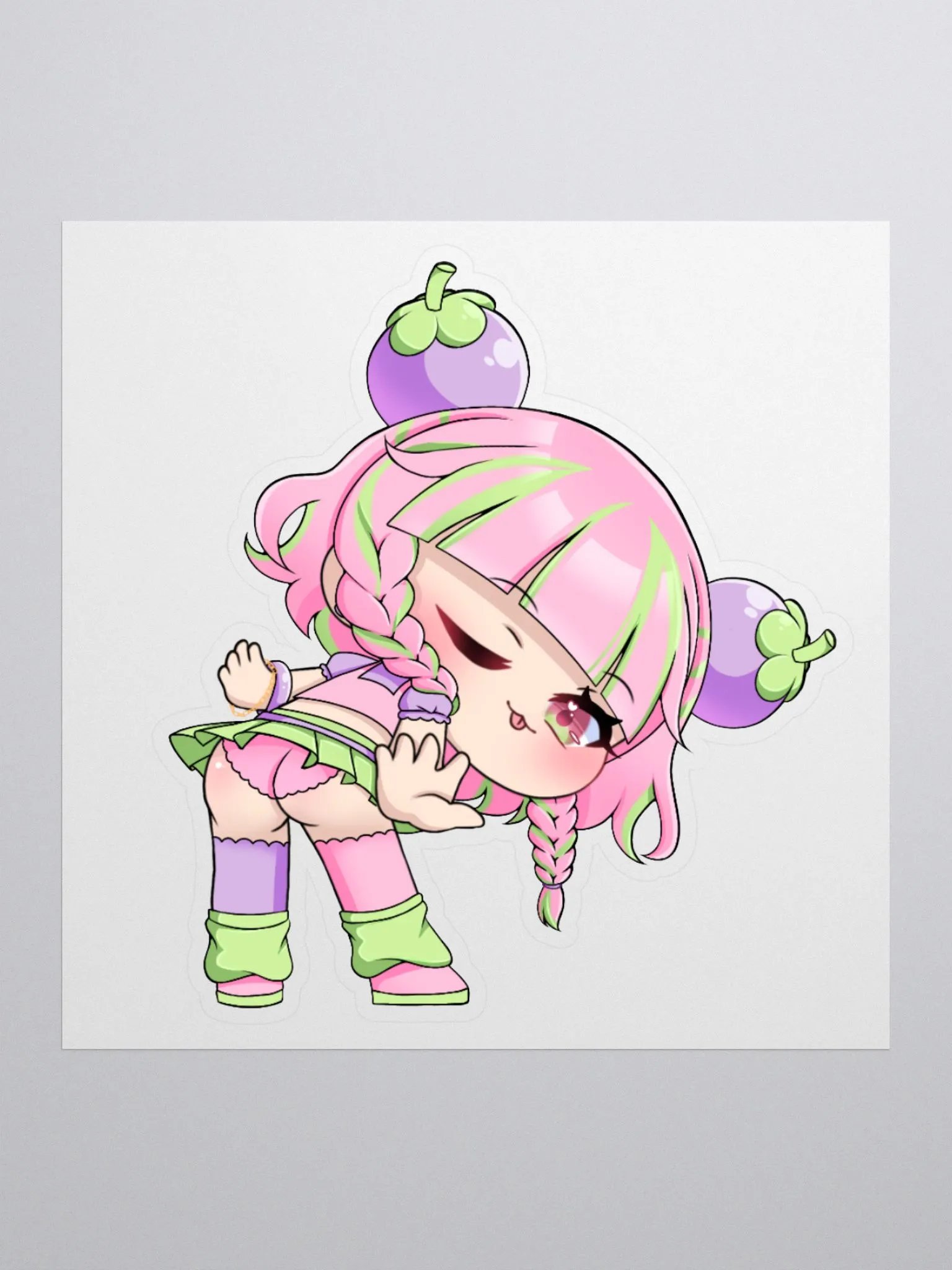 Mangosteen Bootie Sticker - Winky Version (3x3