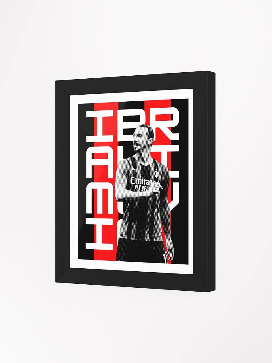 Zlatan Ibrahimović BW AC Milan Name Art Framed Print product image (3)