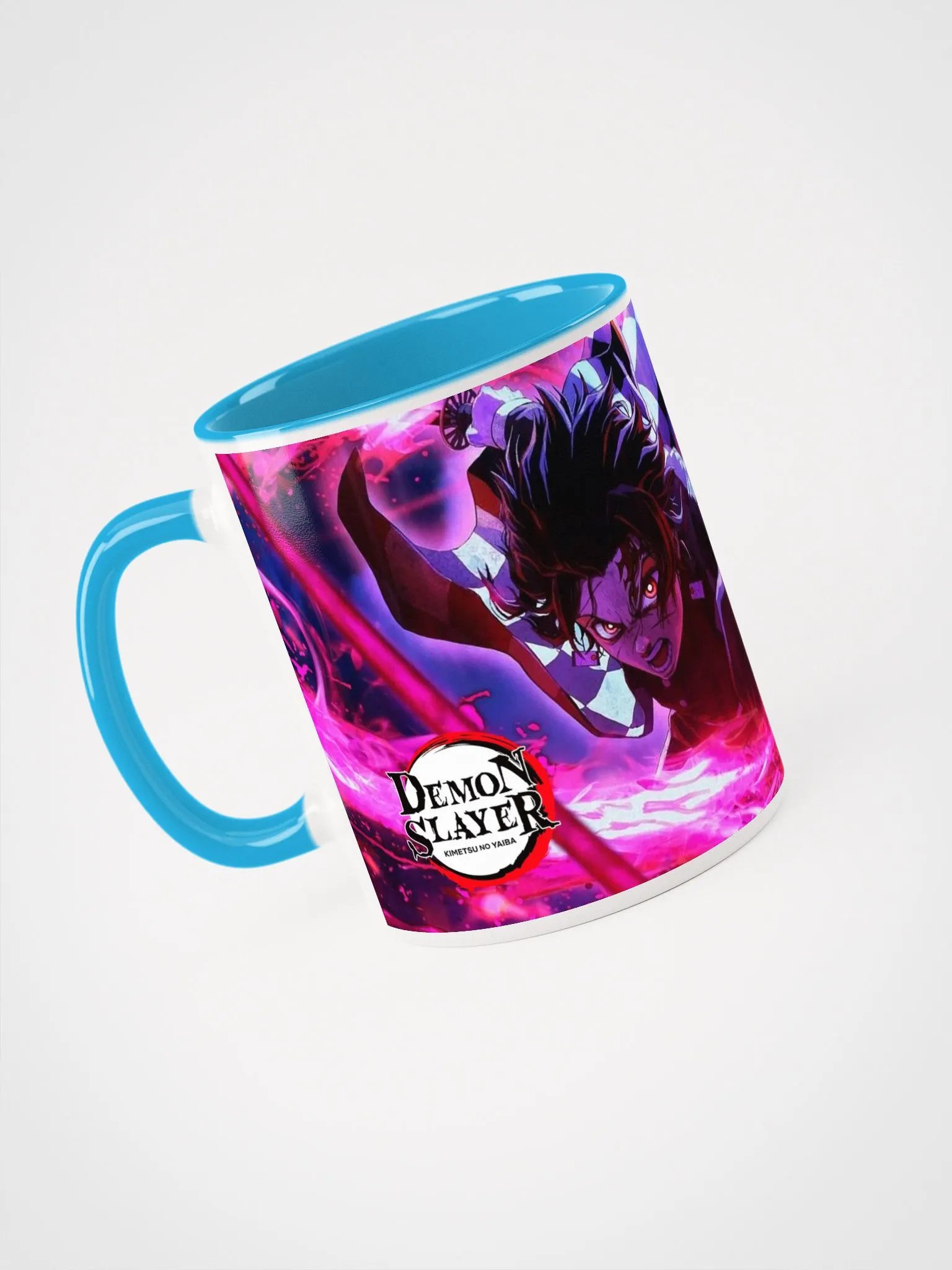 Demon Slayer Tanjiro Kamado Ceramic Mug with Colorful Interior – Perfect for Fans! product image (33)