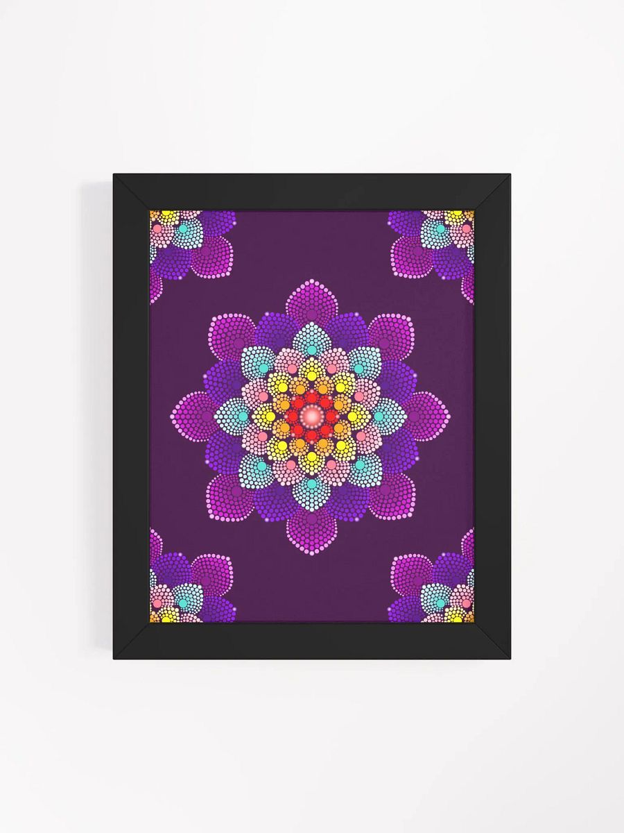 Simple Colorful Dot Mandala Framed High-Quality Matte Poster product image (28)