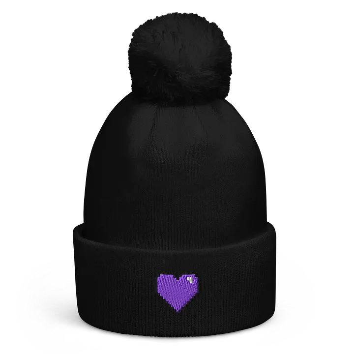 HollyRex Pixel Heart Pom-Pom Beanie product image (1)