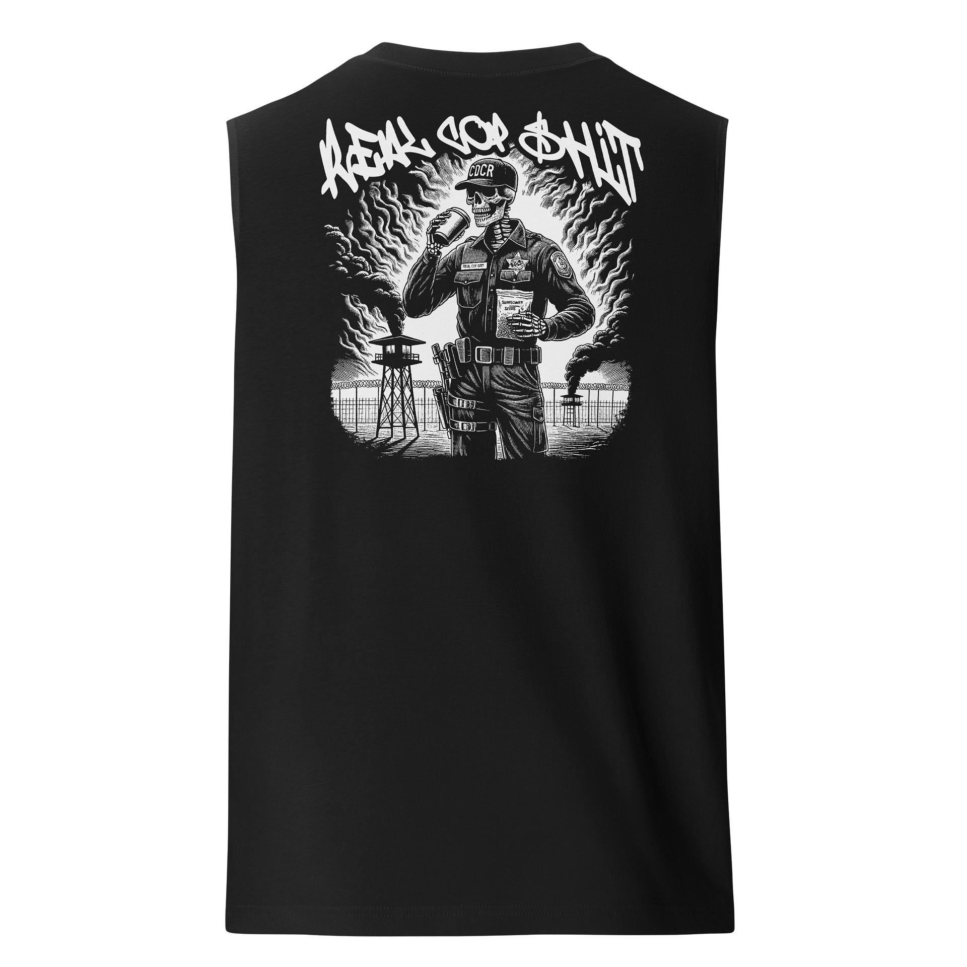 REAL COP SHIT TANK TOP FRONT & BACK product image (2)