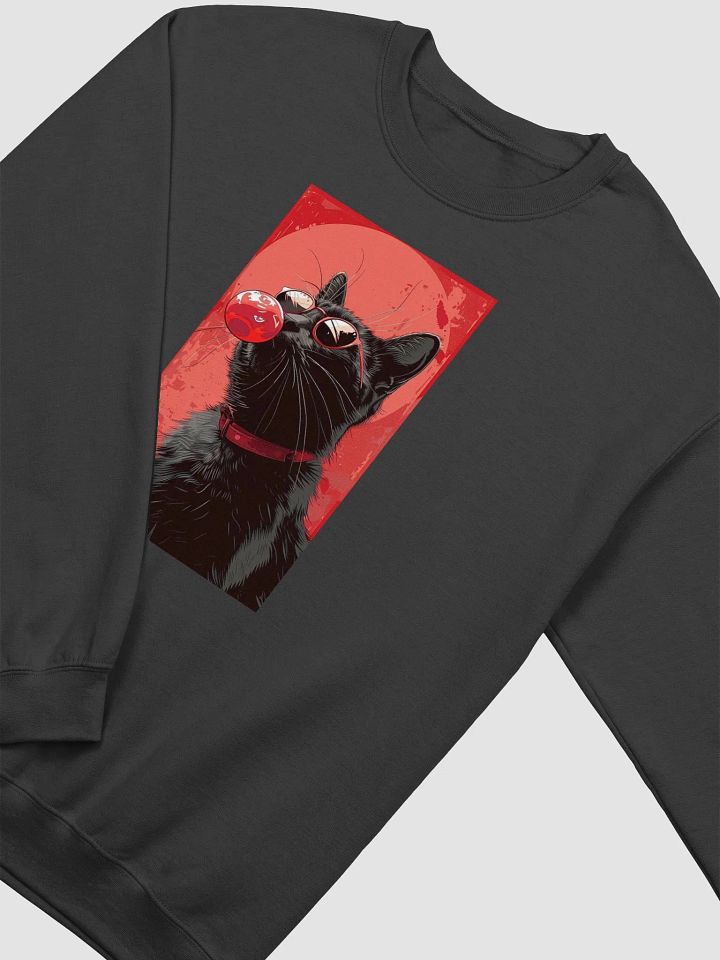 Black Cat Wearing Sun Glasses Crewneck Sweatshirt product image (21)