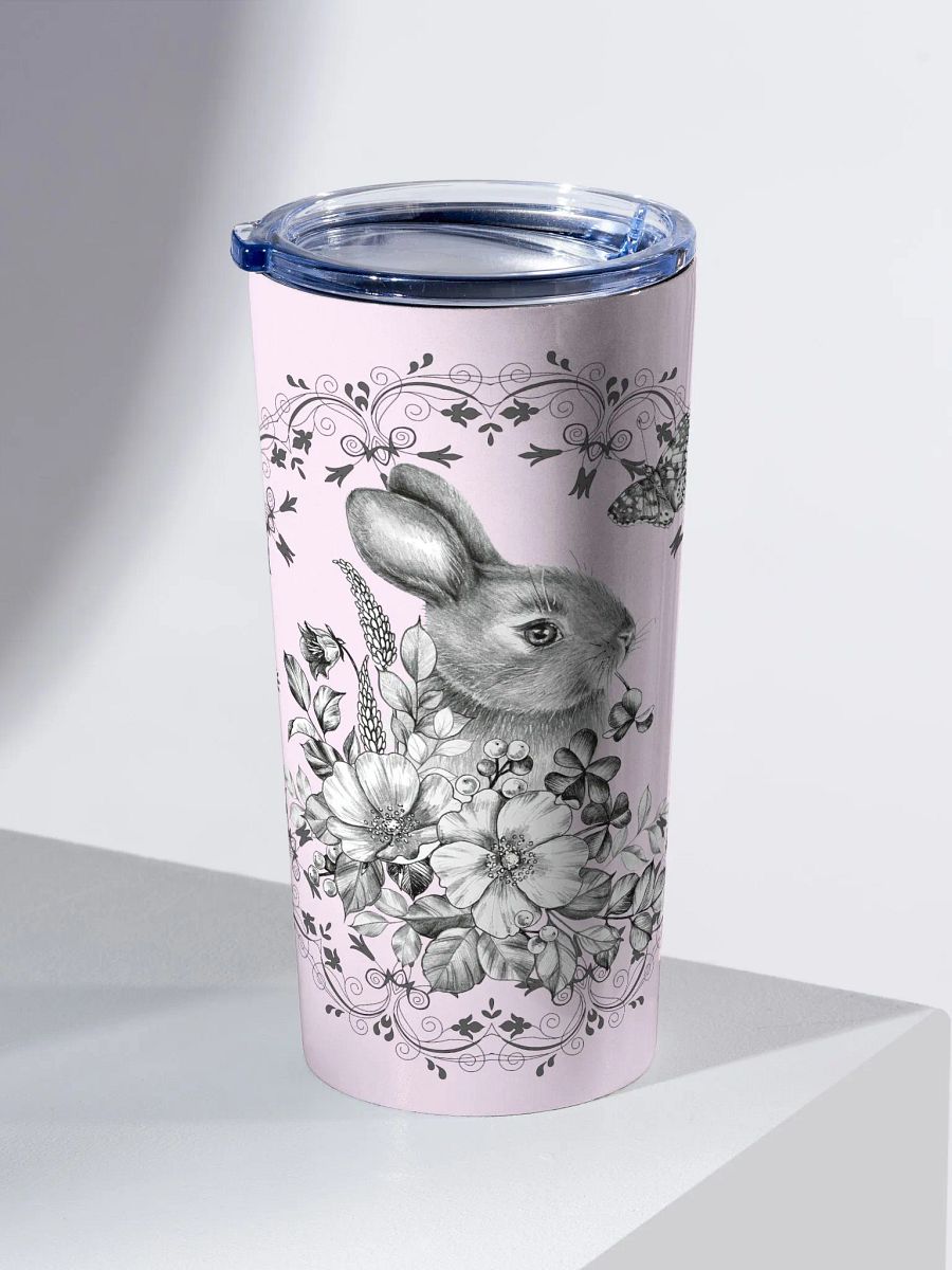 Floral Rabbit 20oz Stainless Steel Tumbler product image (2)