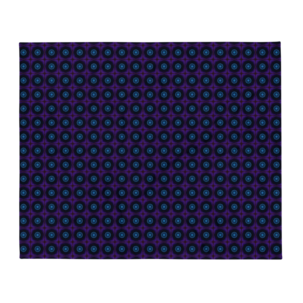Purple & Blue Circular Pattern Throw Blanket – Bold Geometric Design product image (3)