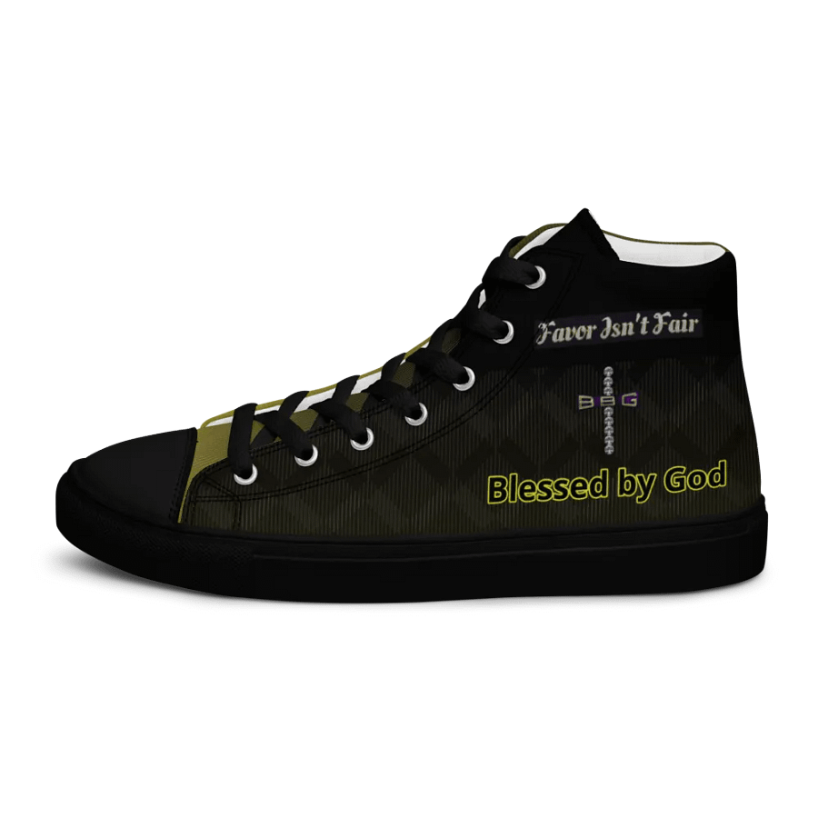BBG Diamond Cross Black and Gold High Tops - Black Soles product image (5)