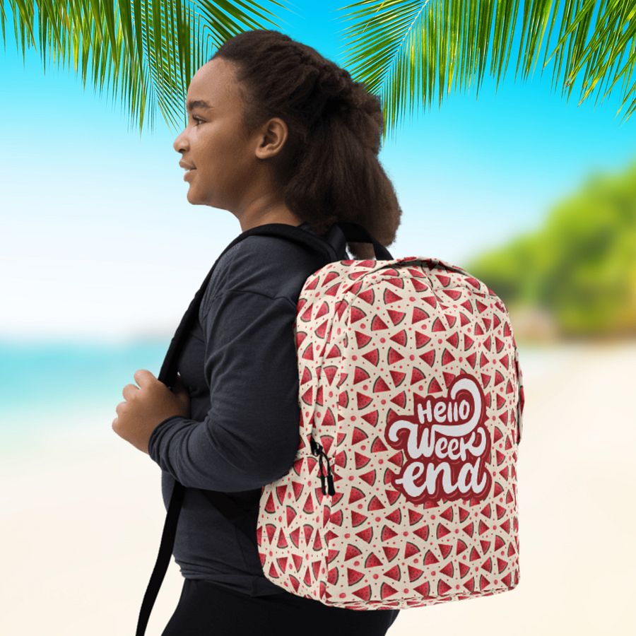 Hello Weekend Watermelon All Over Print Backpack product image (8)