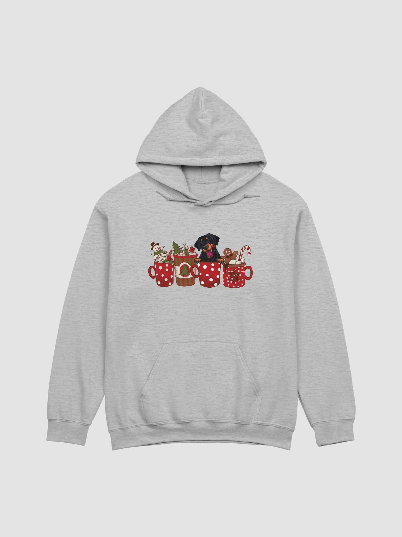 Cute Doberman in a Christmas Cup Hooded Sweatshirt | Funny Christmas Pup in a Cup product image (24)