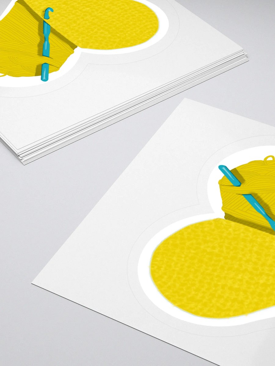 Crochet Love - Yellow Sticker product image (11)