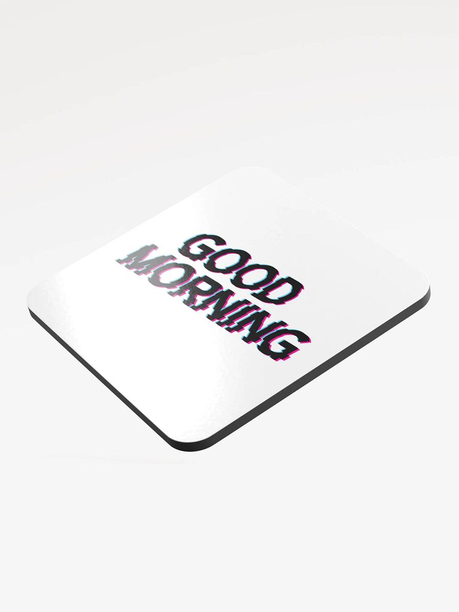 Good Morning Glossed Cork Coaster product image (3)