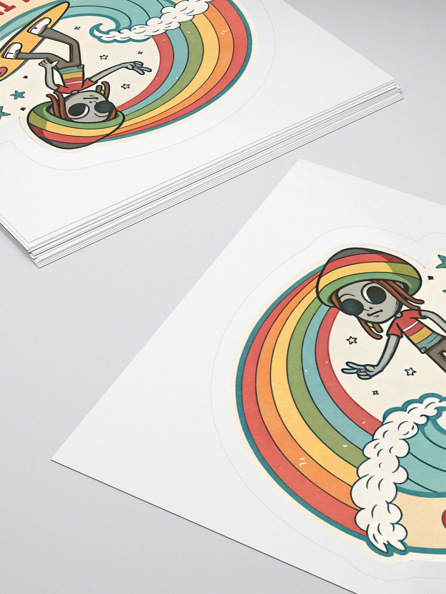 Rasta Alien Kiss Cut Sticker product image (10)