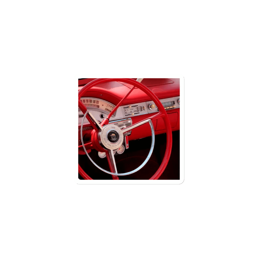Vintage Steering Wheel Die-Cut Magnet product image (1)