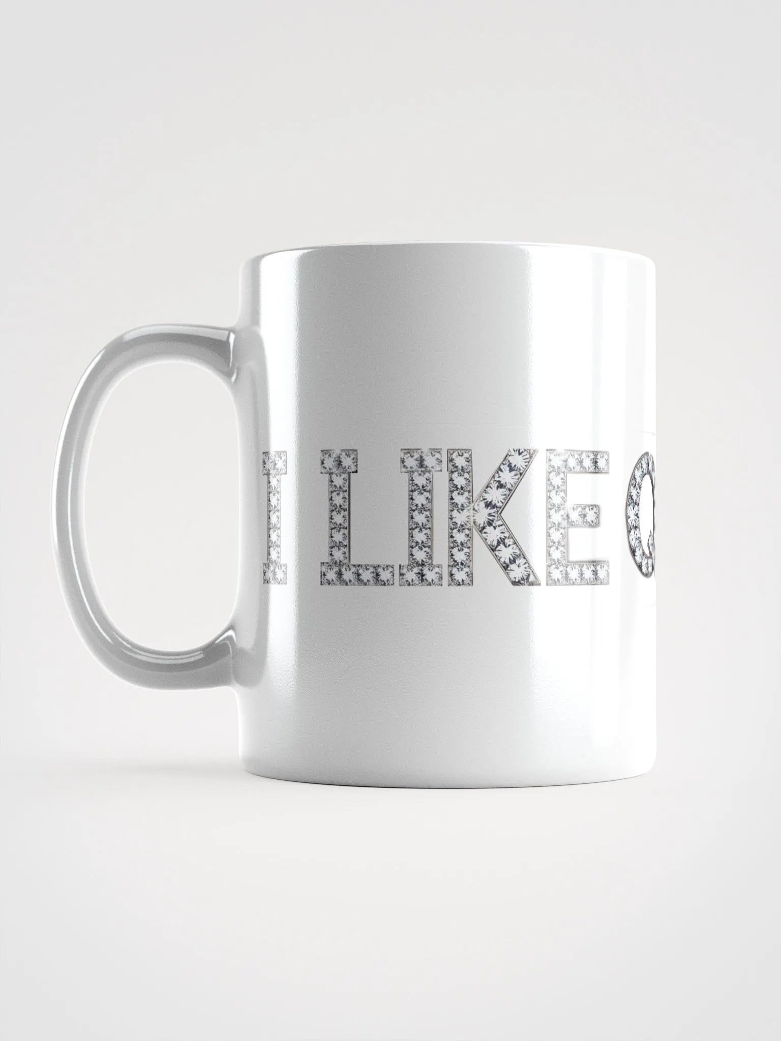 Diamond LIKE Q White Glossy Mug product image (2)
