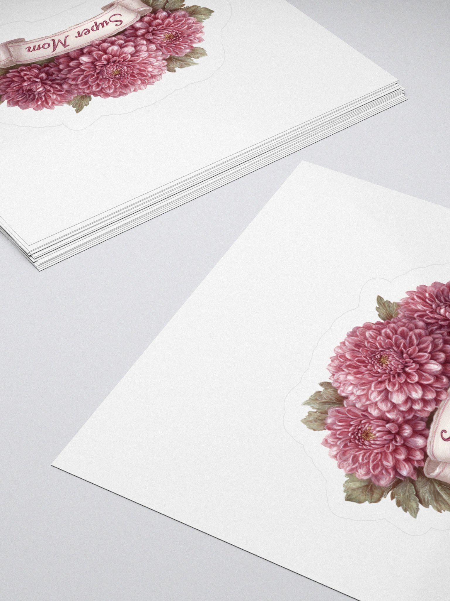 Super Mom Dahlia Floral Sticker product image (16)