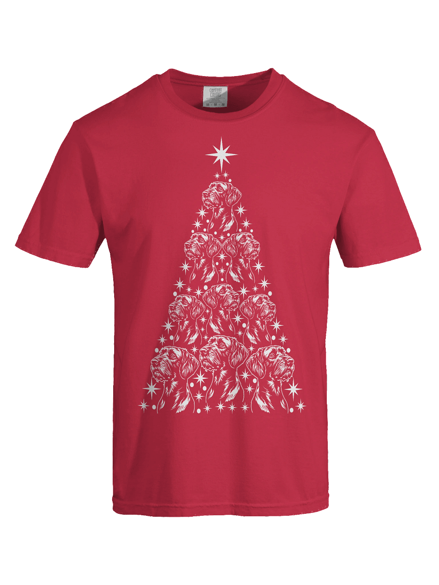 German Wirehaired Pointer Christmas Tree T-Shirt product image (37)