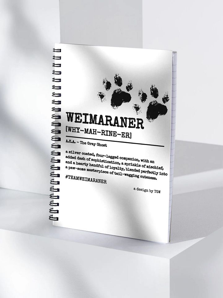 Definition of Weimaraner V2 - Spiral Notebook product image (1)