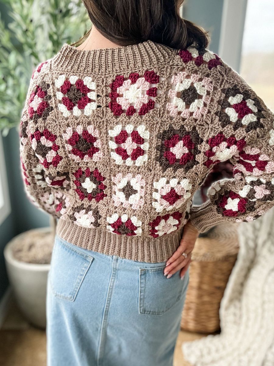Granny Crop Cardigan Crochet Pattern product image (8)