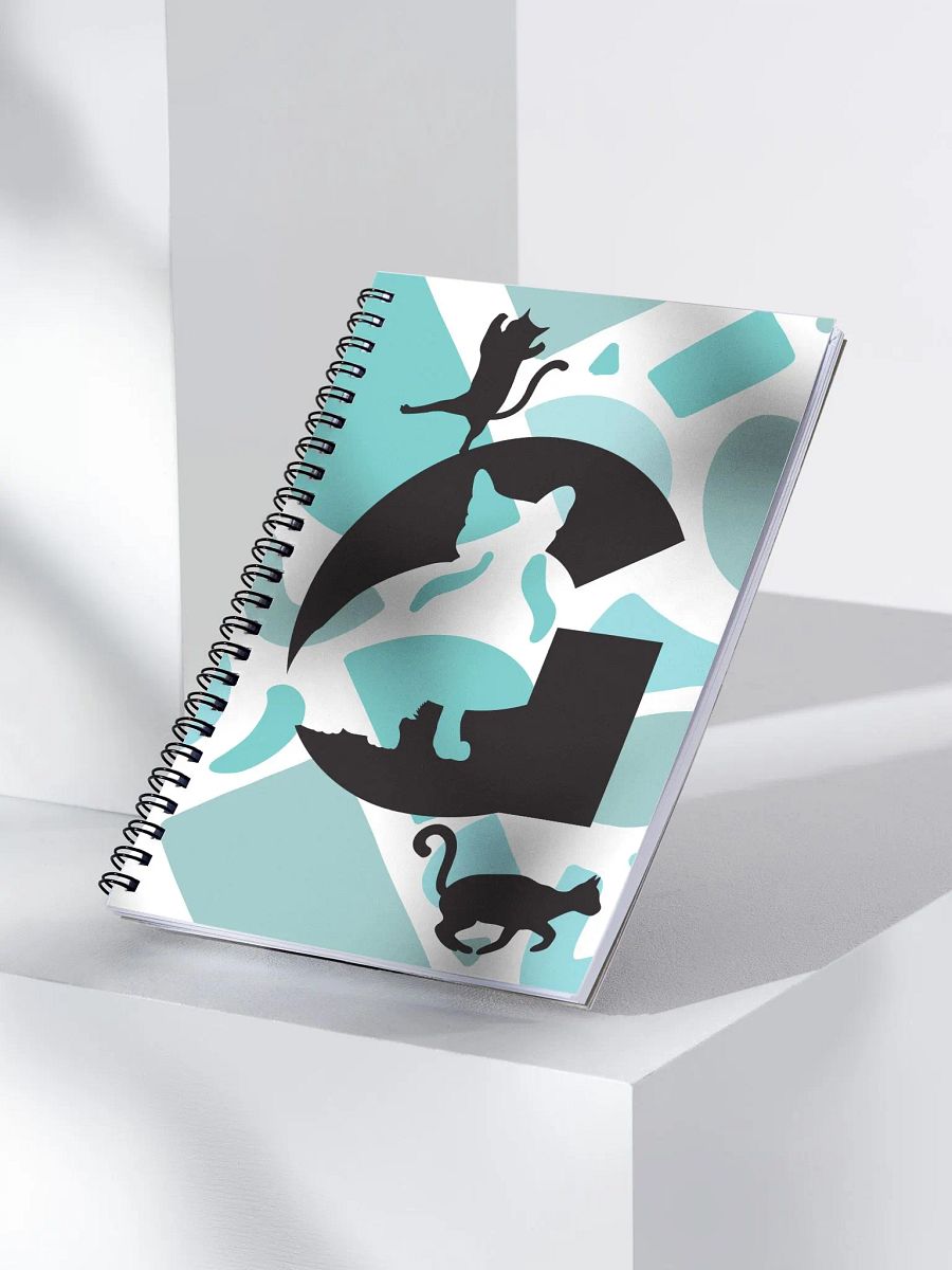 Monogram Letter G Cat Lover Geometric Blues Notebook product image (3)