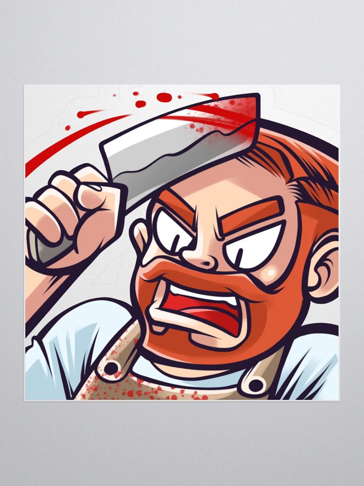 Crazed Butcher Kiss Cut Sticker product image (1)