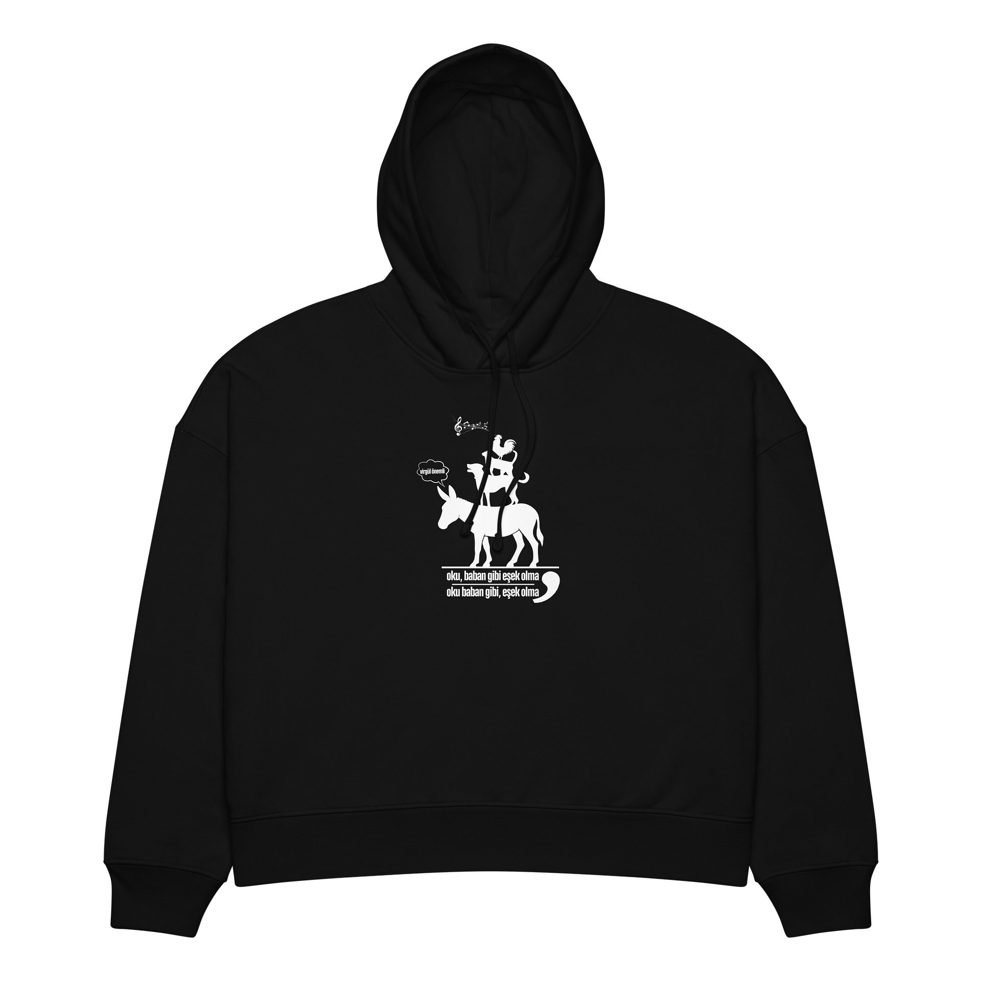 "Virgül Önemli | Oku Baban Gibi Eşek Olma" Tasarımlı Stanley/Stella Kadın Organic Hoodie | %100 Organik Pamuk product image (3)