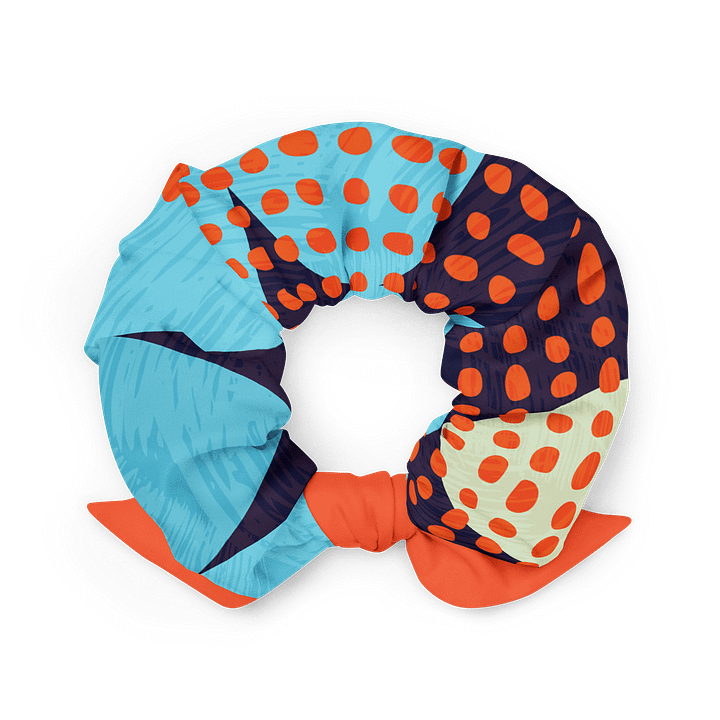 Pop Art Eco Scrunchie with Bow | Sustainable Hair Accessory product image (2)