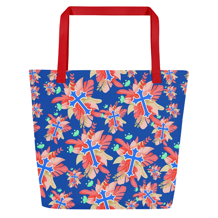 Coral Floral Cross Tote Bag product image (2)