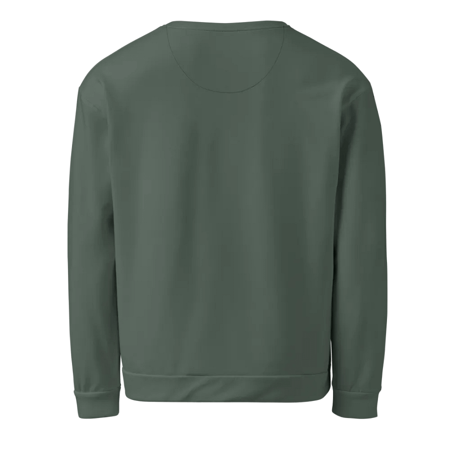 Plain Dark Sage Green Soft Summer Unisex Recycled Polyester Heavyweight Premium Sweatshirt by Treasure Pie product image (3)