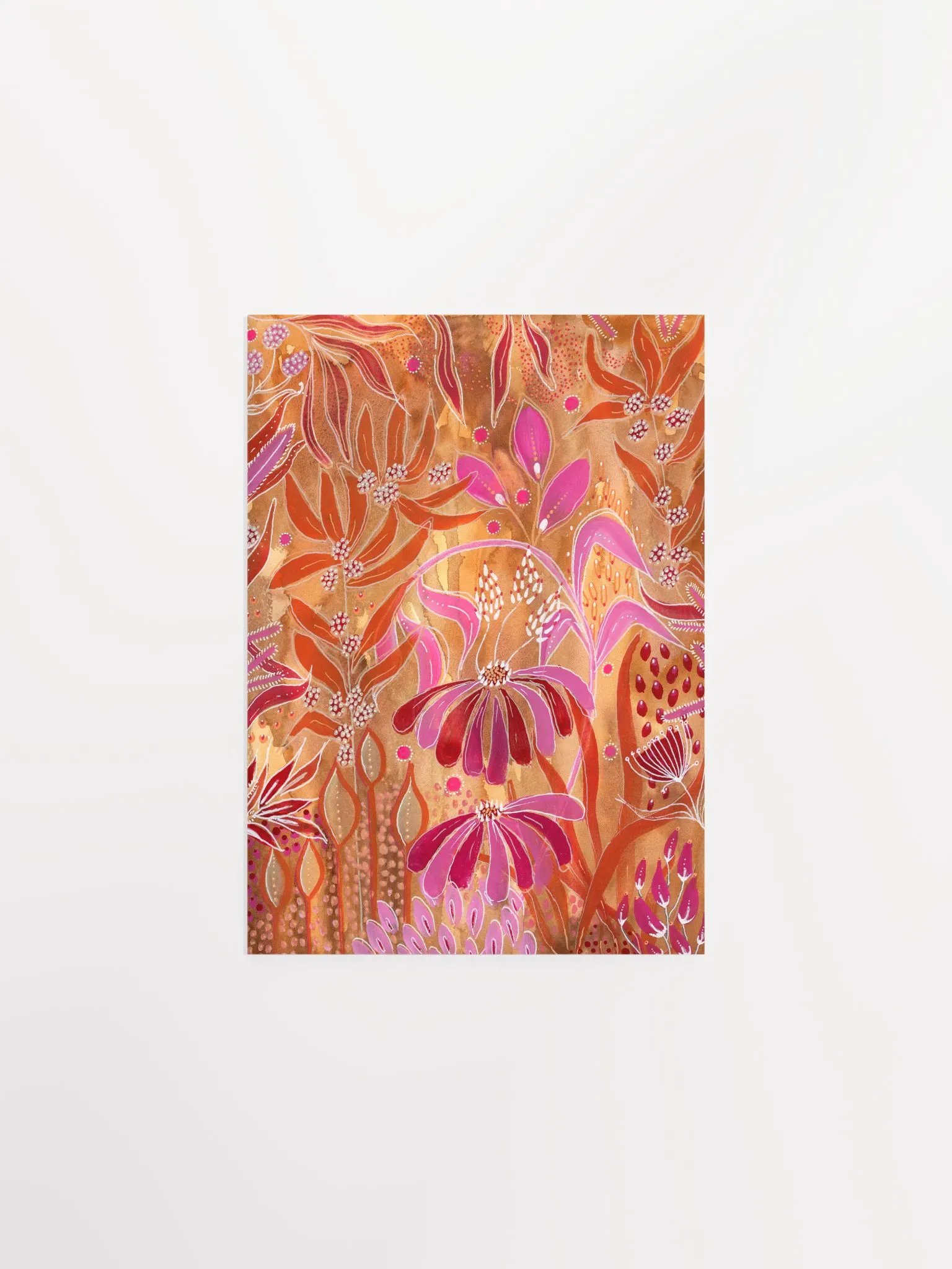 Vibrant Floral Intuitive Gouache and Ink Poster product image (14)
