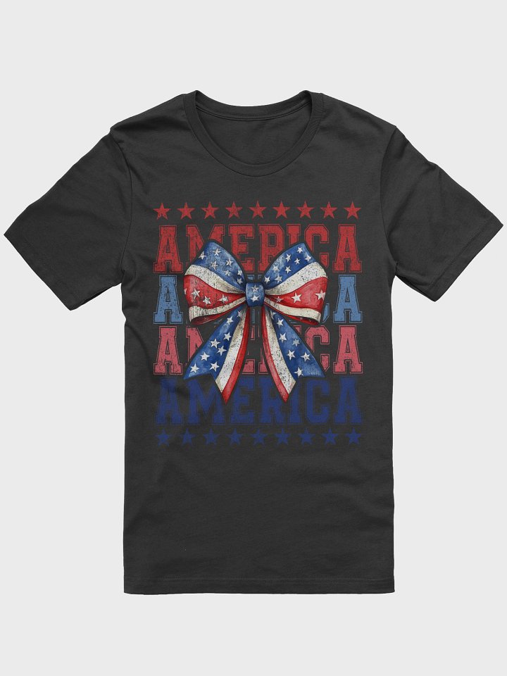 Patriotic Bow American Flag T-Shirt product image (1)