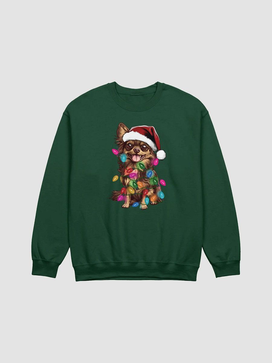 Funny Longhaired Chihuahua(Chocolate) Christmas Sweatshirt product image (8)