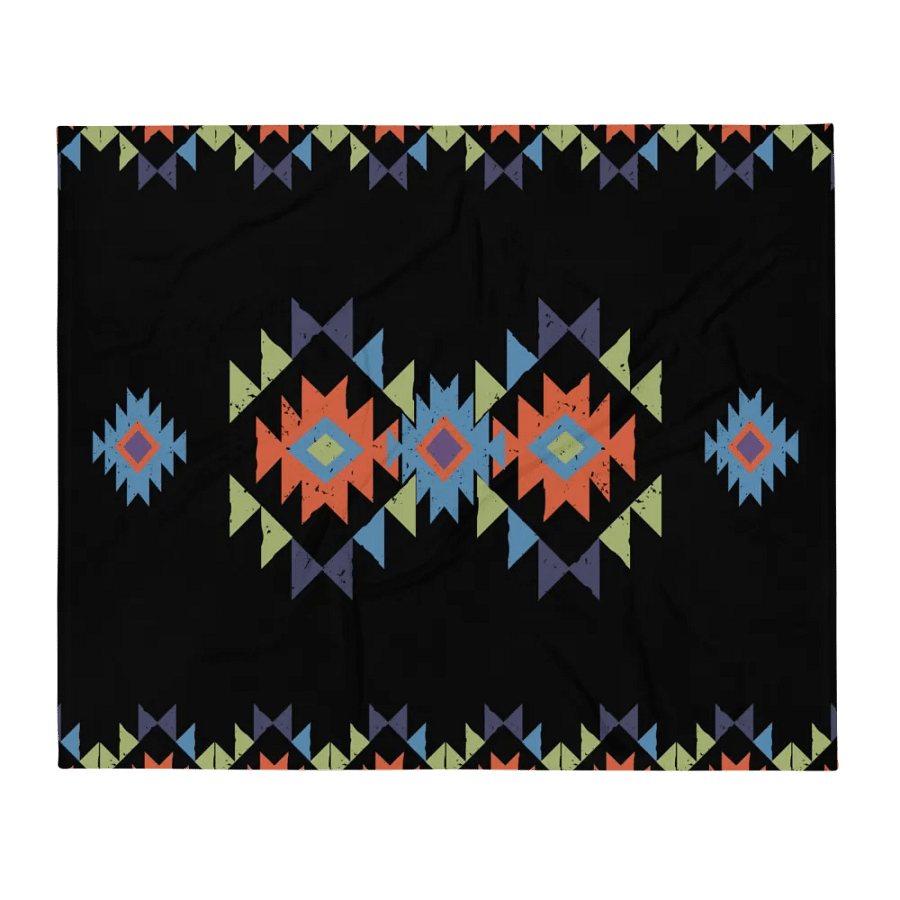 Geometric Aztec Fusion Throw Blanket product image (4)