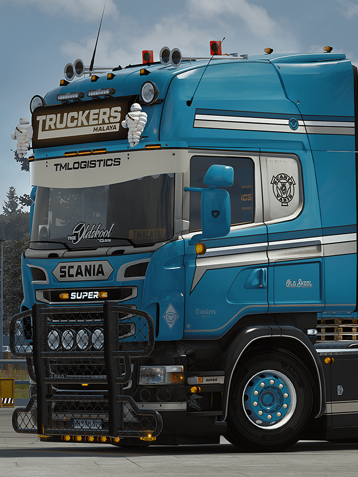 ETS2 - Truckers Malaya Scania R4 R5 R6 (RJL) Old Skool Changeable Multicolor Skin (Gloss & matte color) for RJL only product image (2)