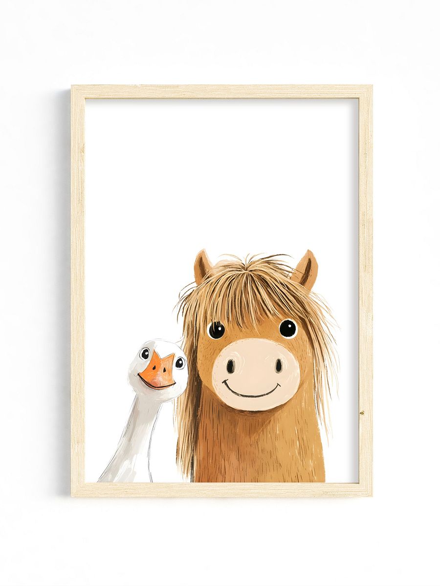 Horse and Goose Farm Nursery Print product image (33)