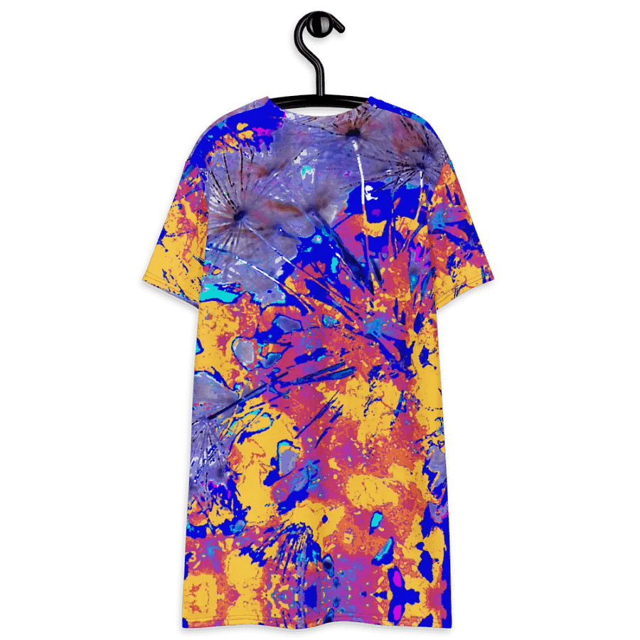Vibrant Abstract Dandelion Seeds Ladies T Shirt Dress product image (8)
