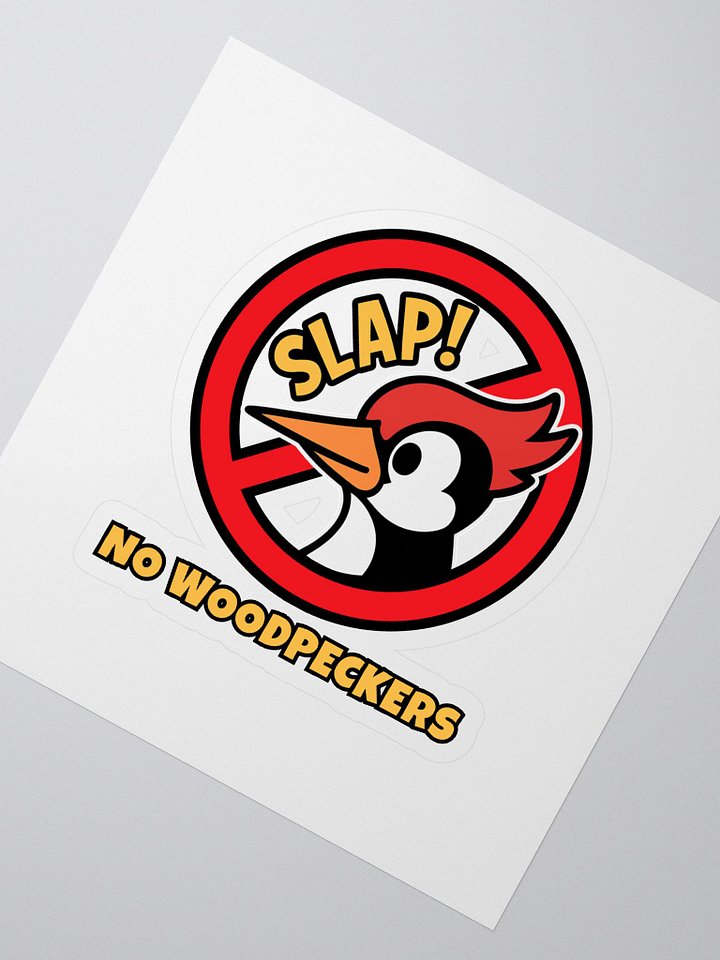 No Woodpeckers Sticker product image (2)