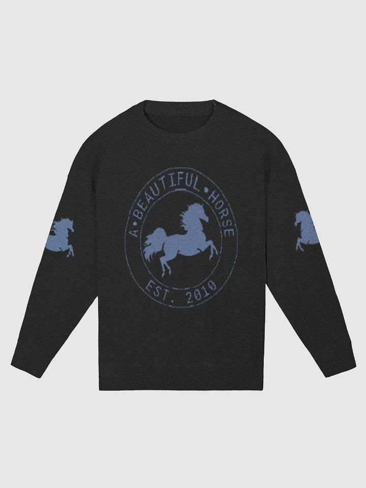 A Beautiful Horse™ Black Knitted Crewneck Sweater product image (1)
