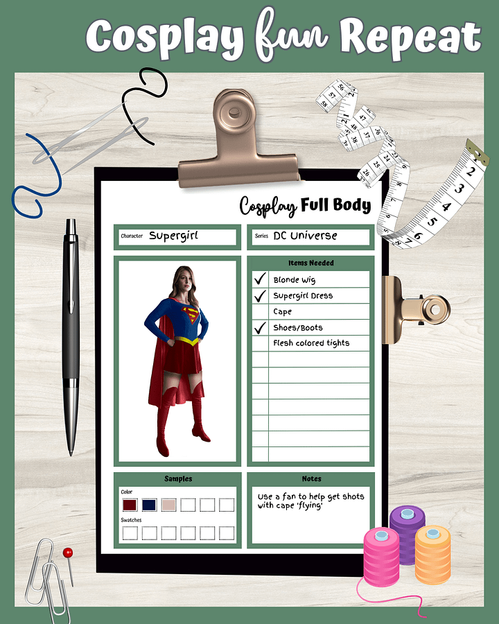 Monster Hunter Cosplay Planner – Green Edition | 54-Page Printable PDF product image (2)
